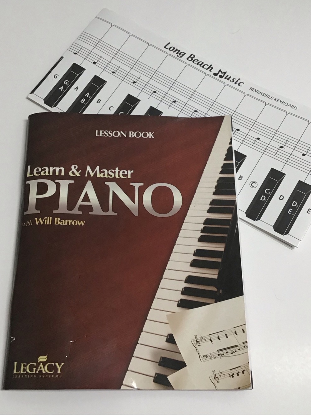 Learn & Master Piano LESSON BOOK ONLY Will Barrow PLUS Reversible Keyboard Card